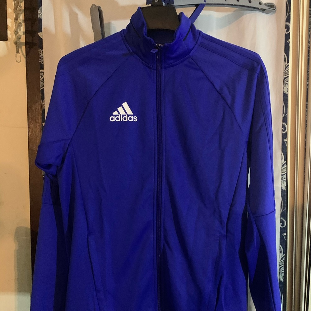 Blue adidas tiro jacket